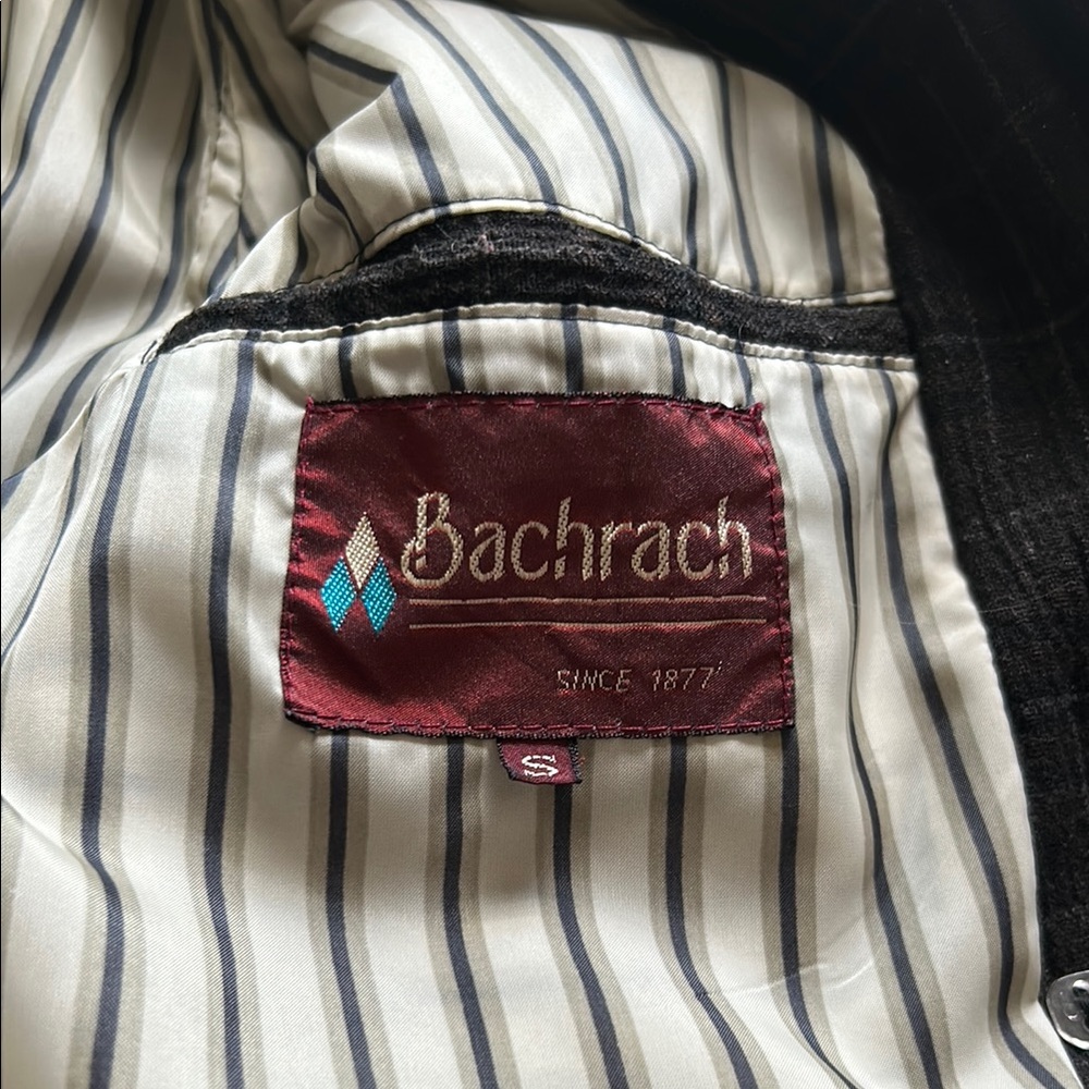 Sharp Vintage Gray/Brown Windowpane Wool Blend Db… - image 6